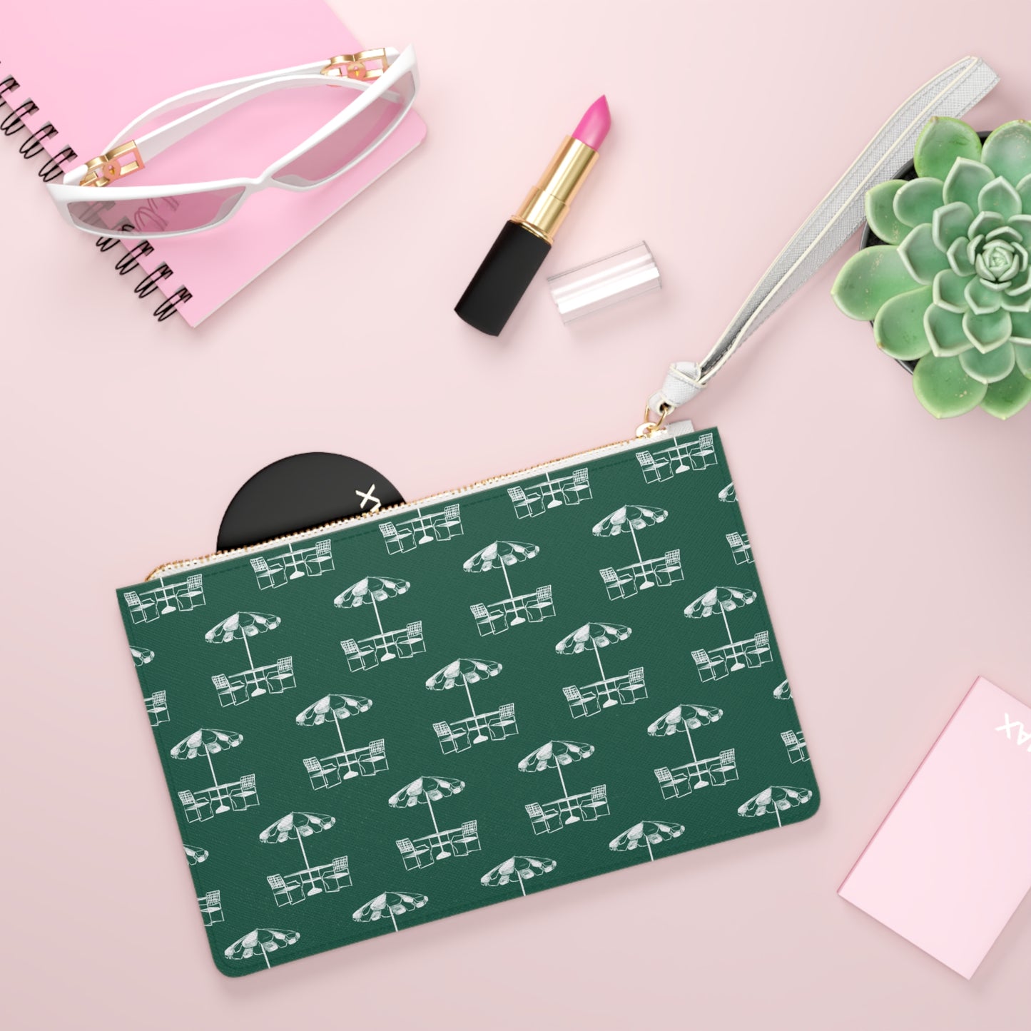Green Umbrella Clutch Bag