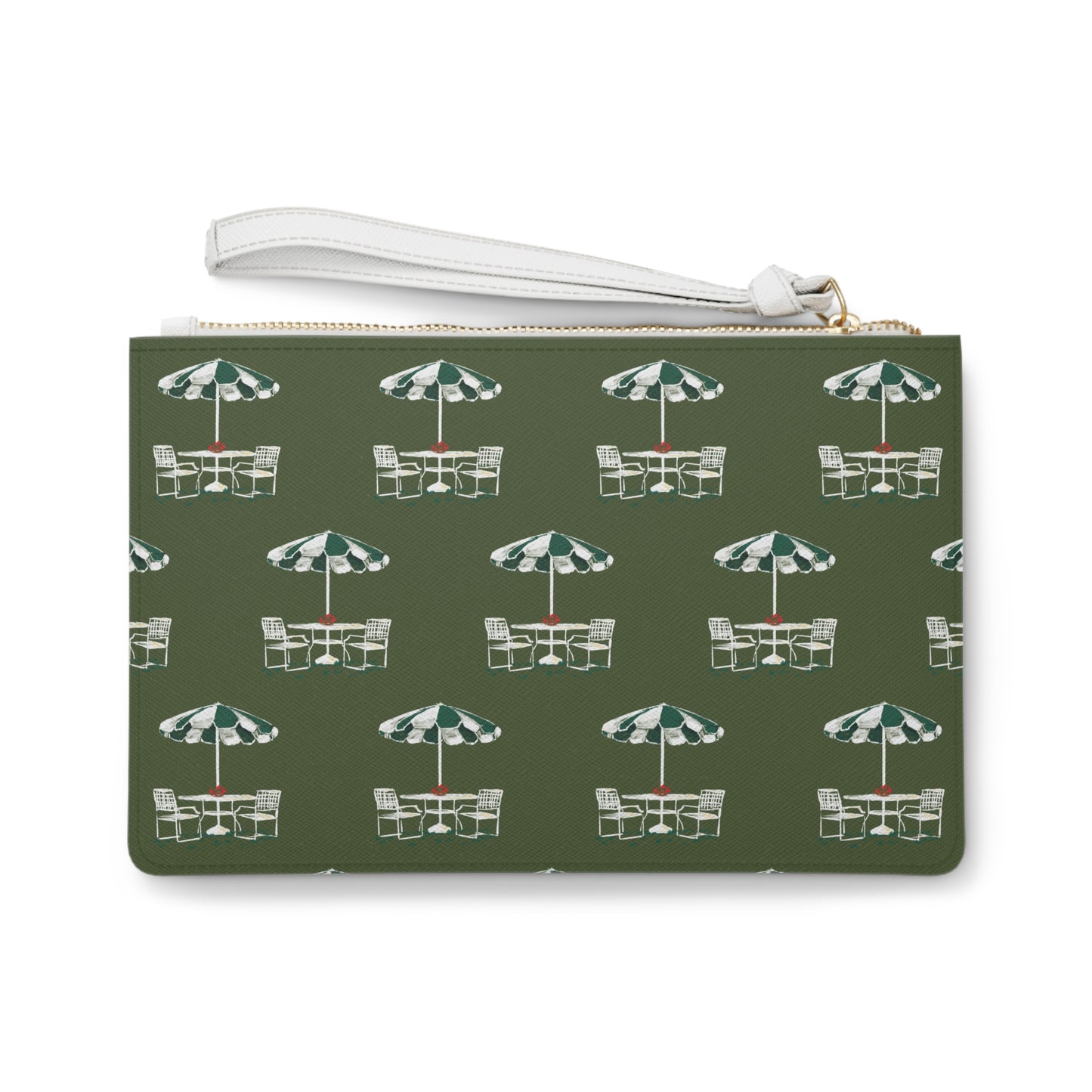 Olive Green Umbrella Clutch Bag