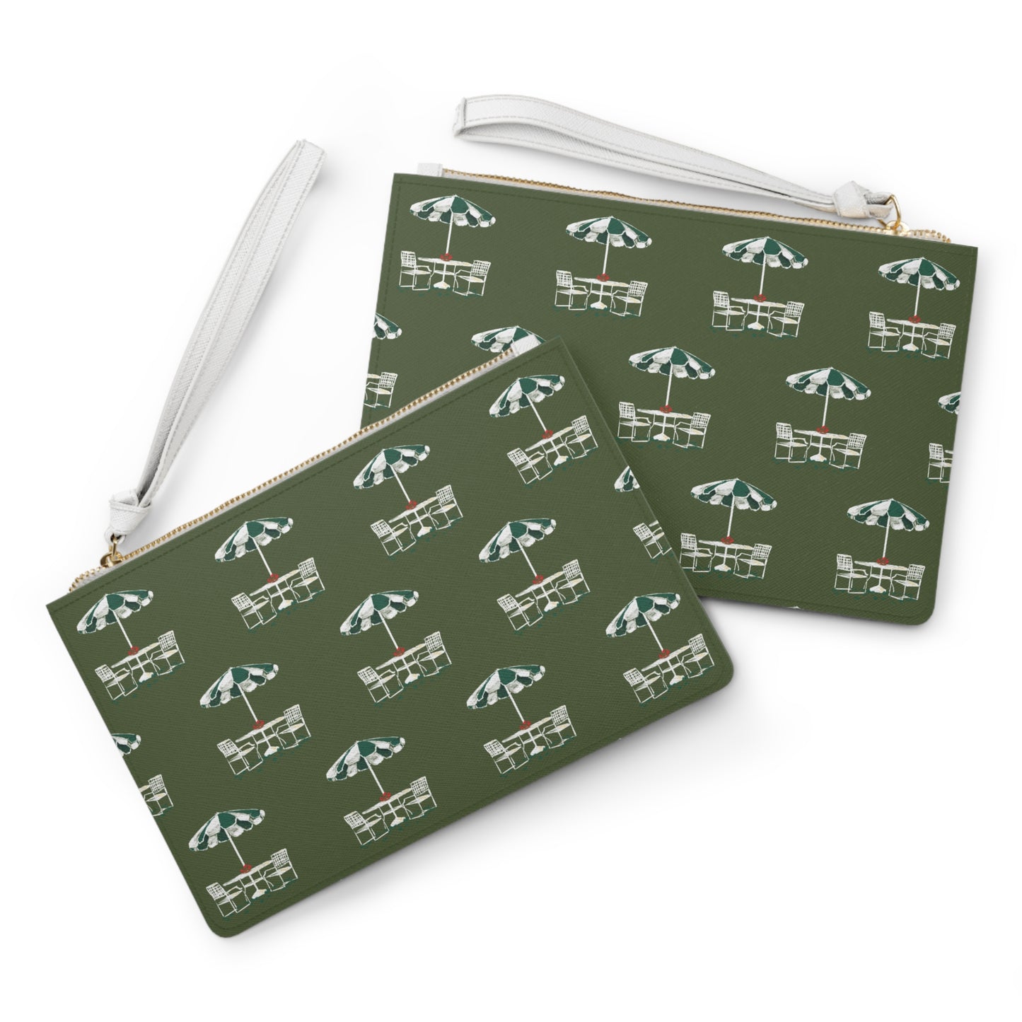 Olive Green Umbrella Clutch Bag