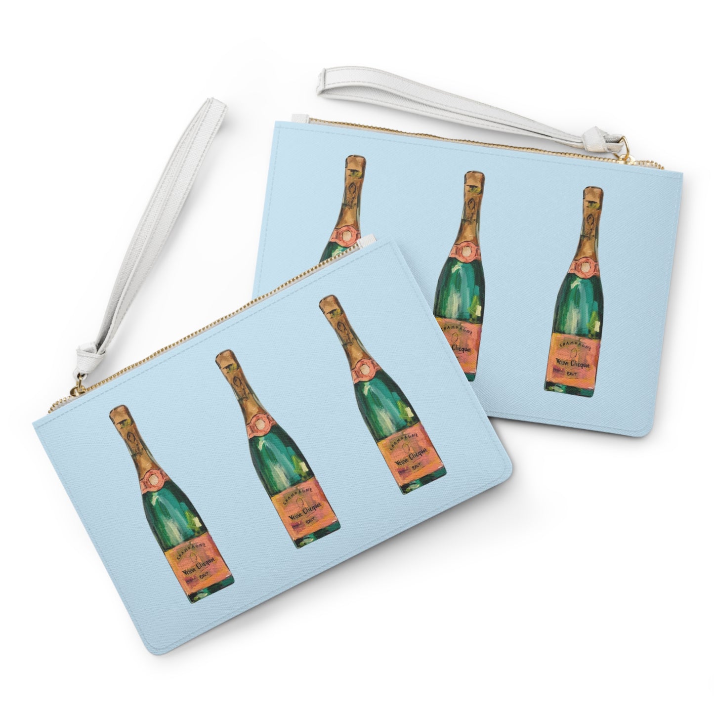 Champagne Clutch Bag, Light Blue