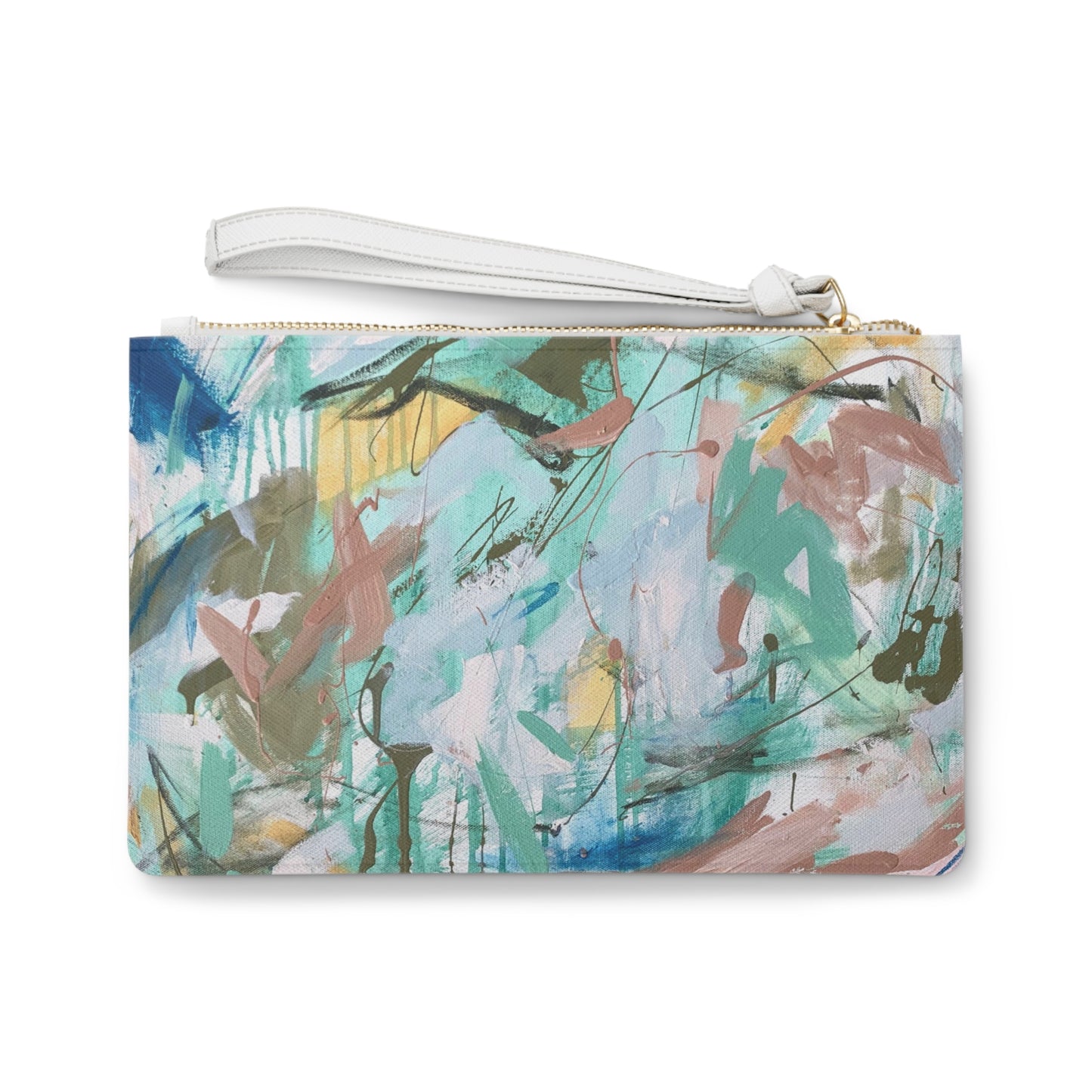 Tropical Hideaway Leather Clutch Bag