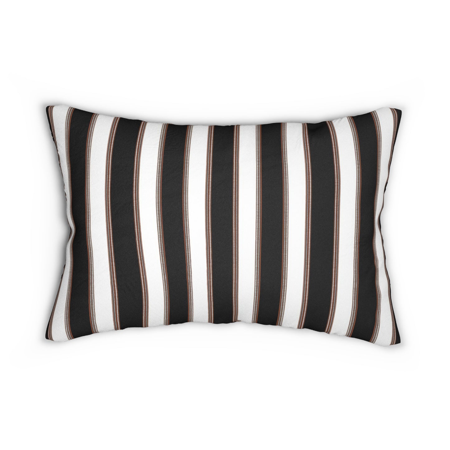 Black and White Stripe Lumbar Pillow