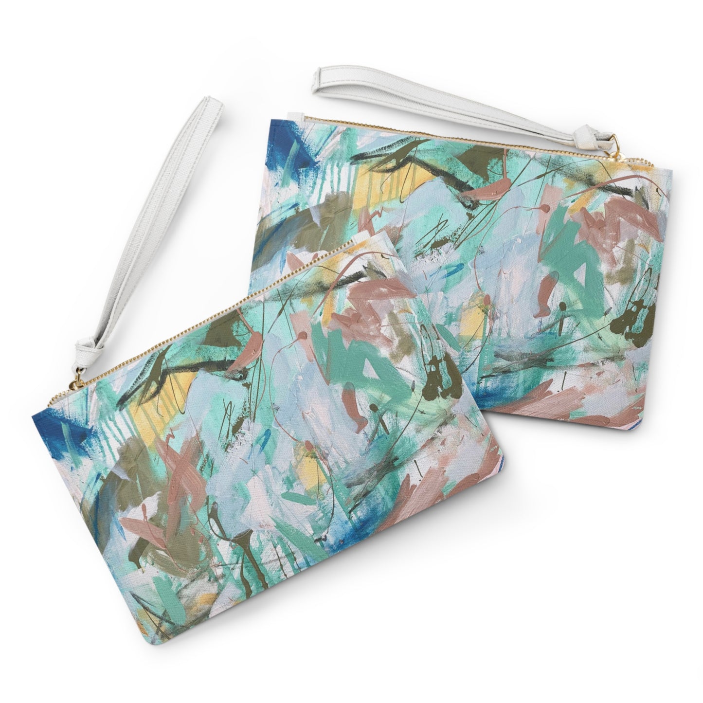 Tropical Hideaway Leather Clutch Bag