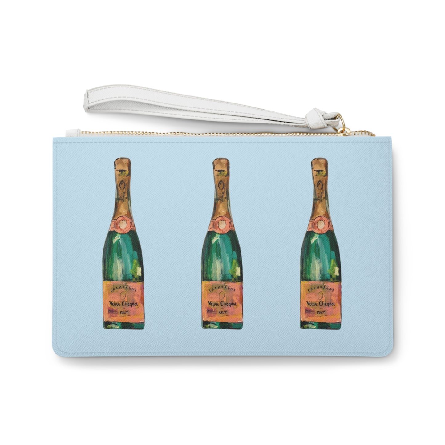 Champagne Clutch Bag, Light Blue