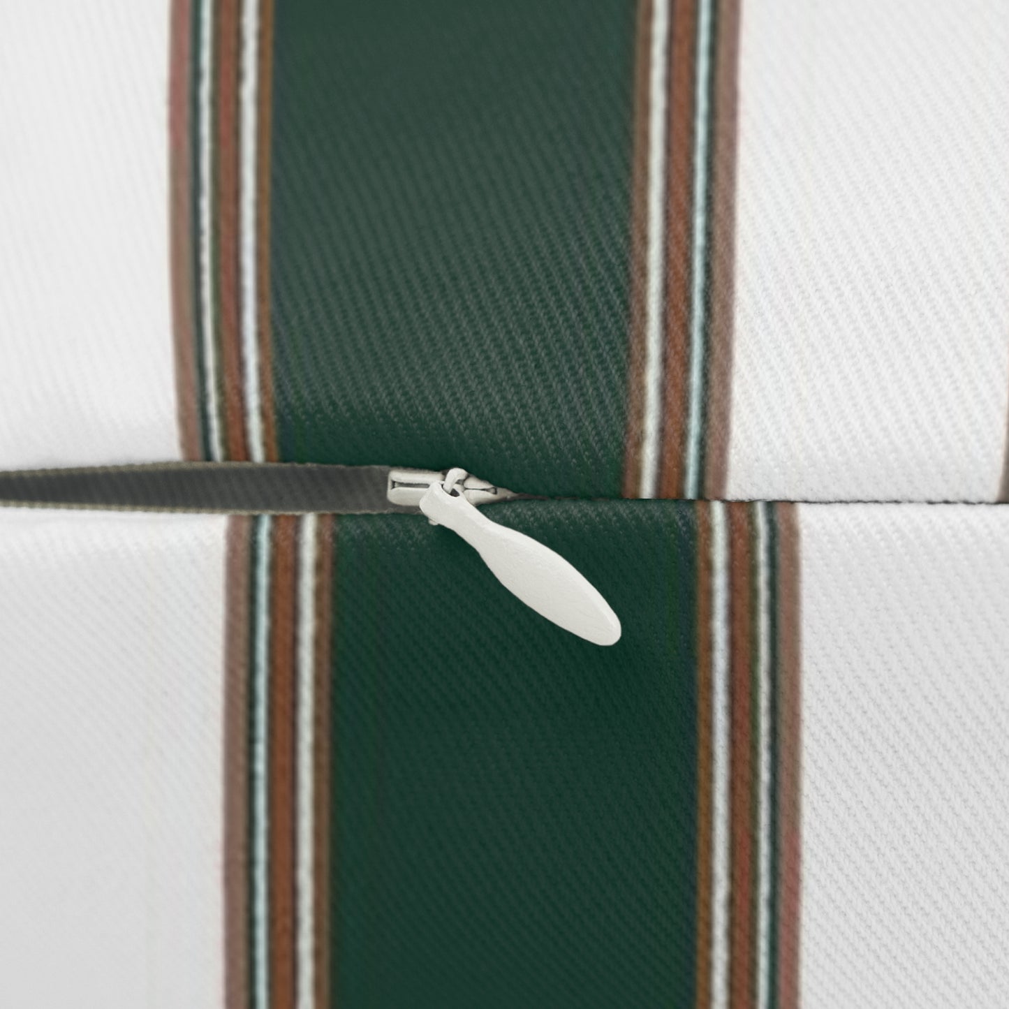 Green and White Lumbar Pillow