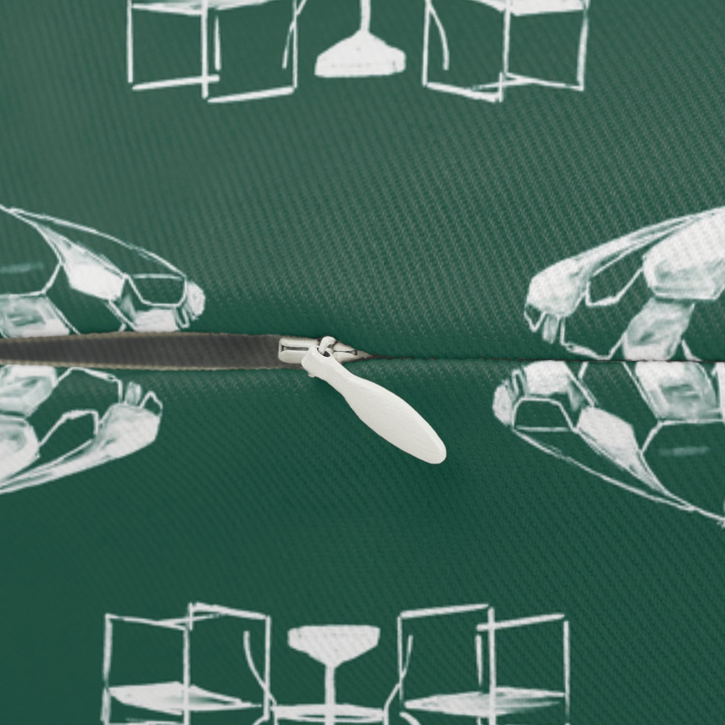 Green Umbrella Lumbar Pillow