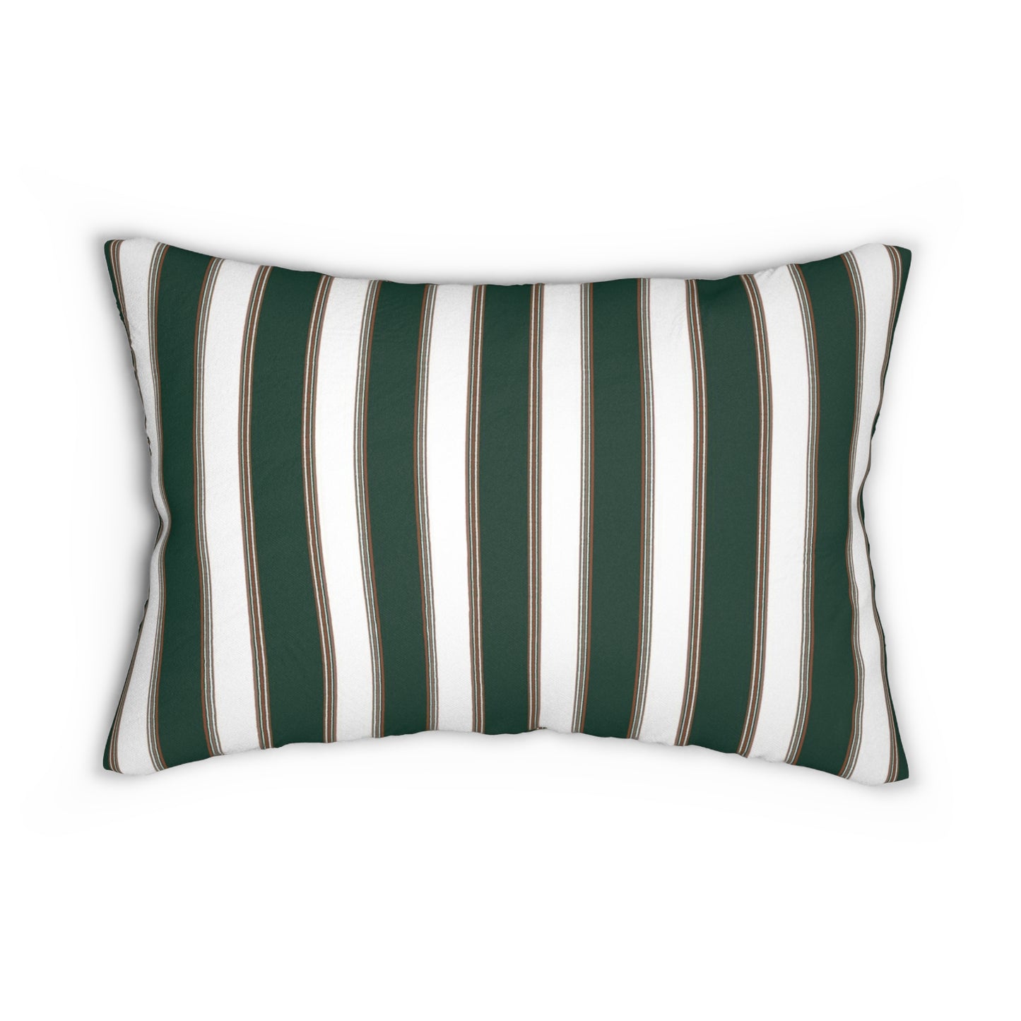 Green and White Lumbar Pillow