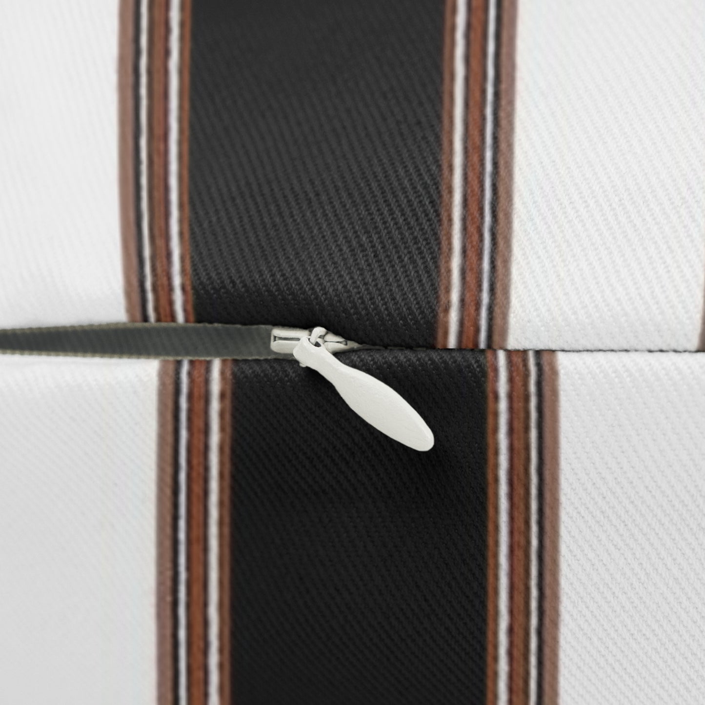 Black and White Stripe Lumbar Pillow