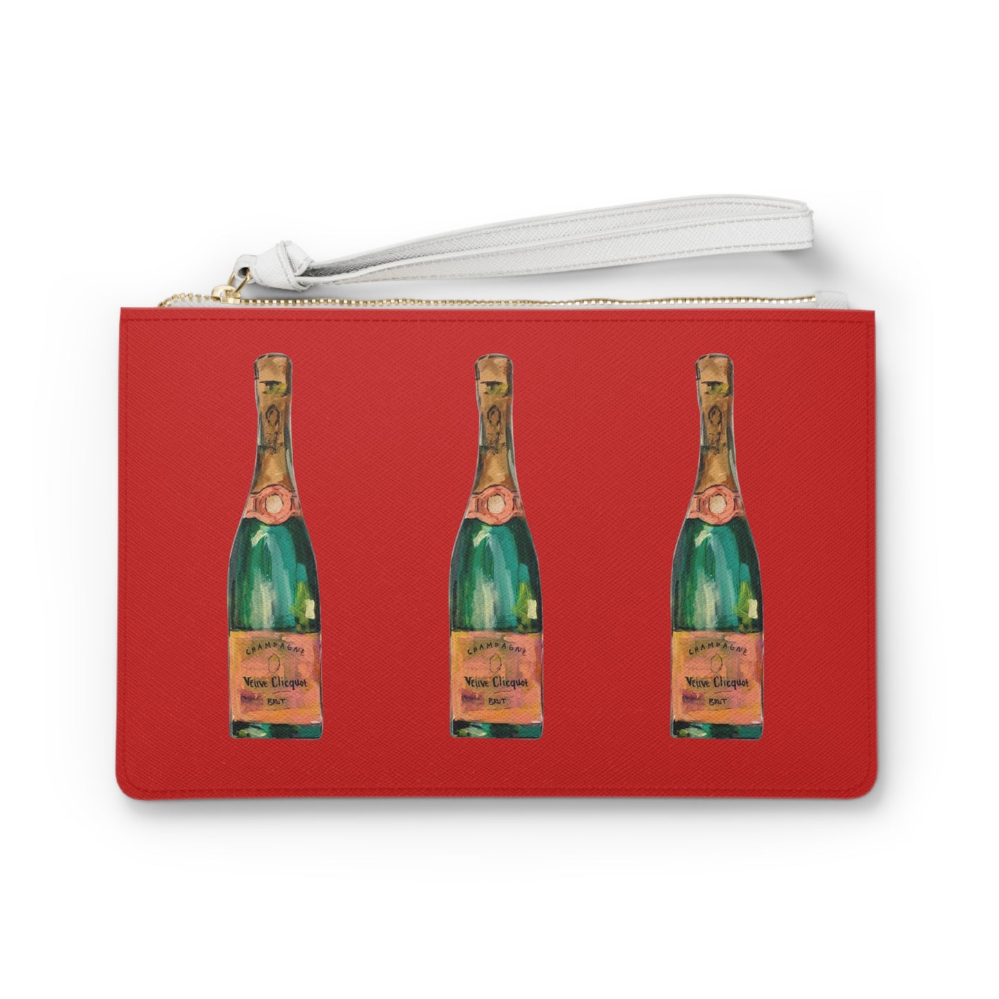 Champagne Clutch Bag, Holiday Red