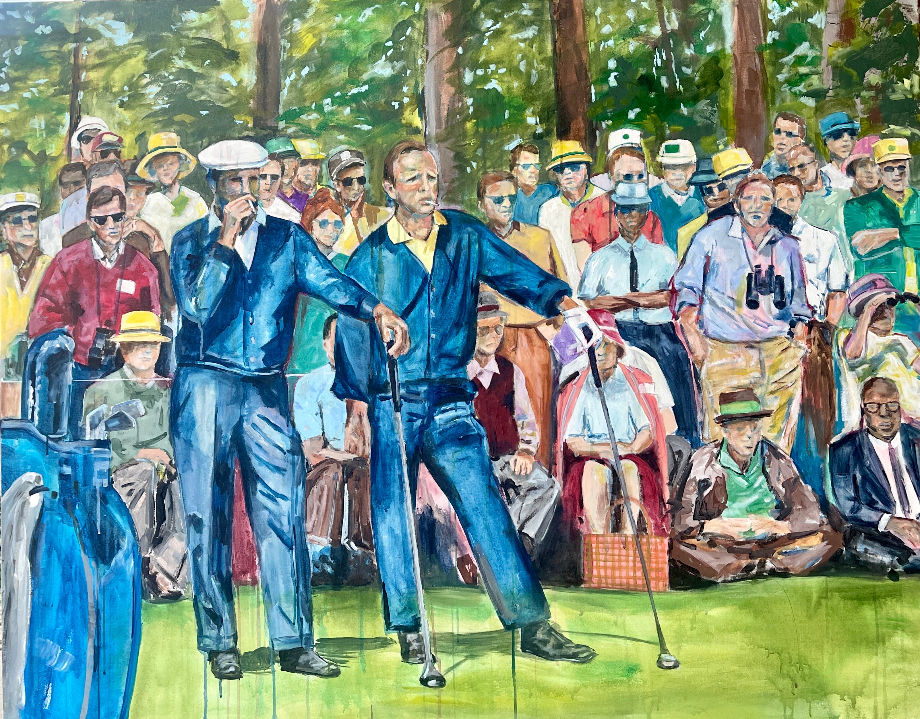 Arnold Palmer inspired artwork at the Augusta National Golf Course by artist Laura Duke.