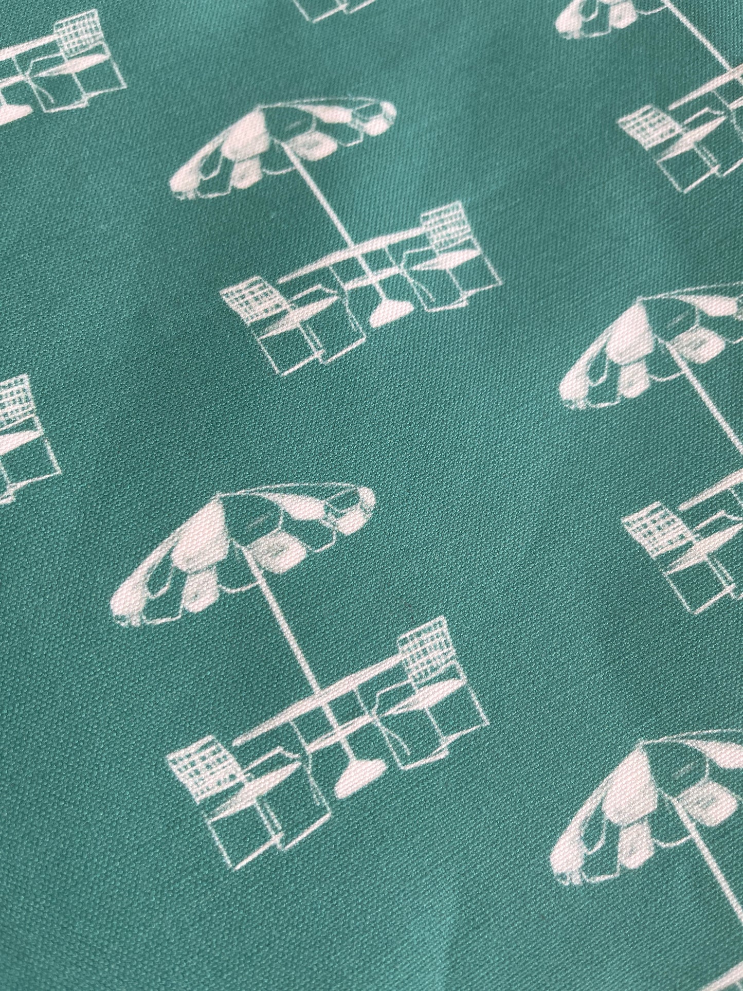 Sage Green and White Umbrella Fabric