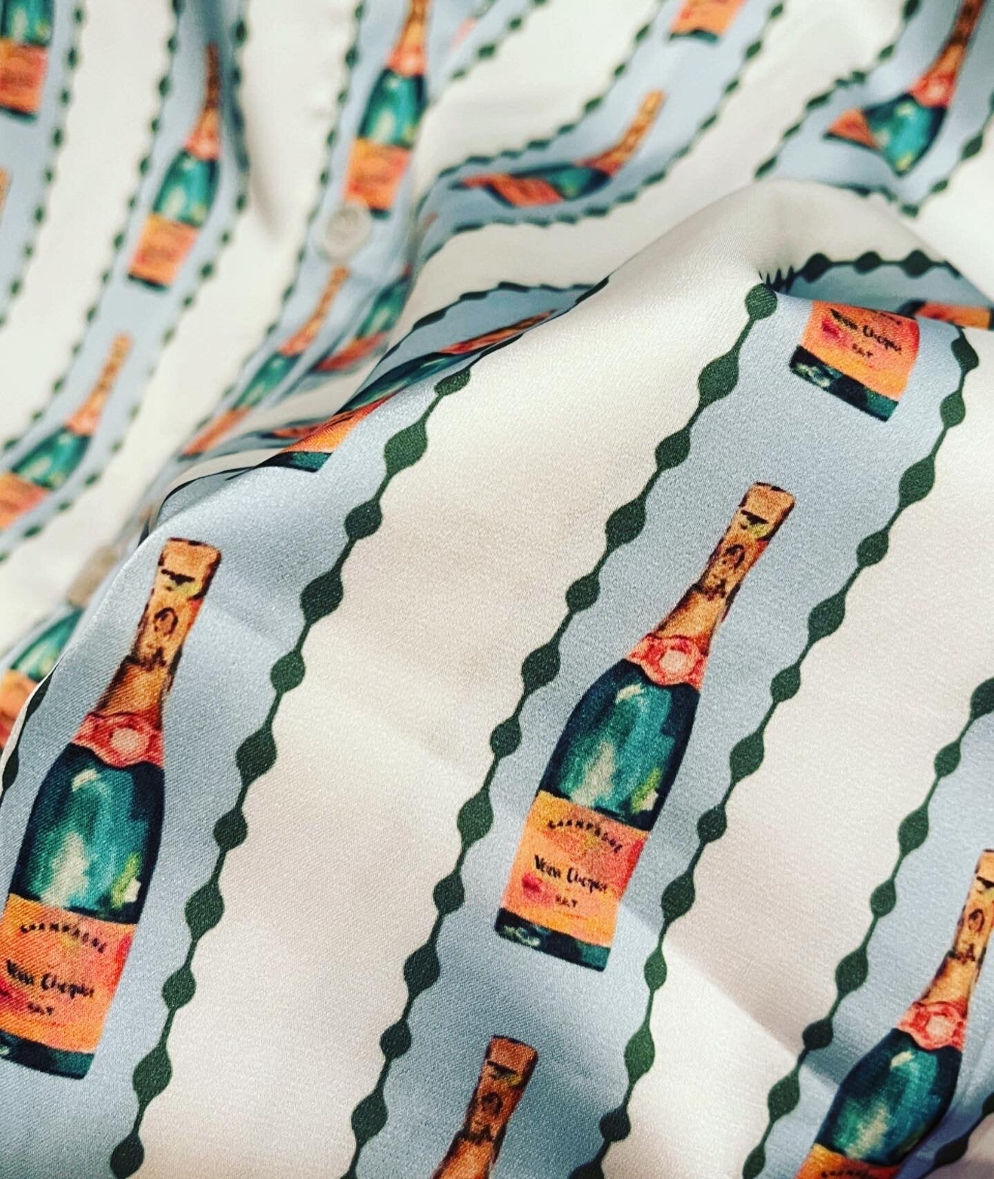 veuve clicquot champagne pajamas or cover up by Laura Duke. Bridesmaid gift