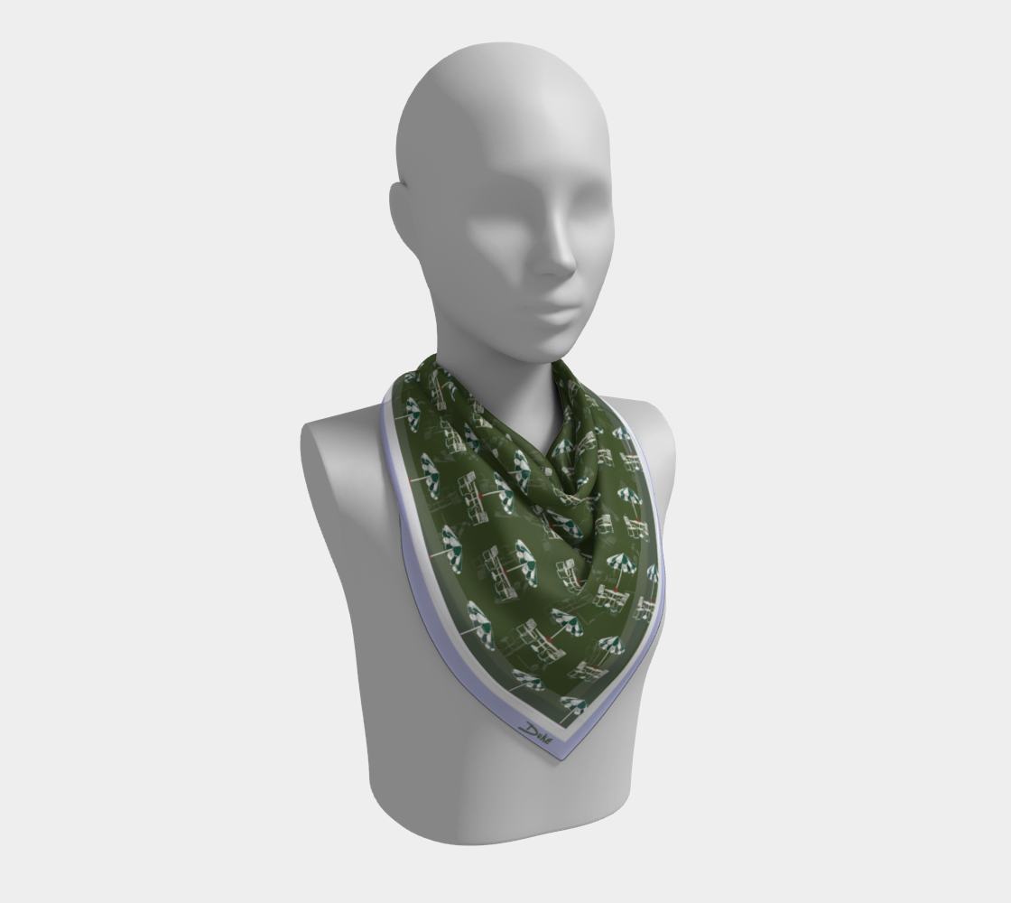 Olive and Lavender Umbrella Scarf