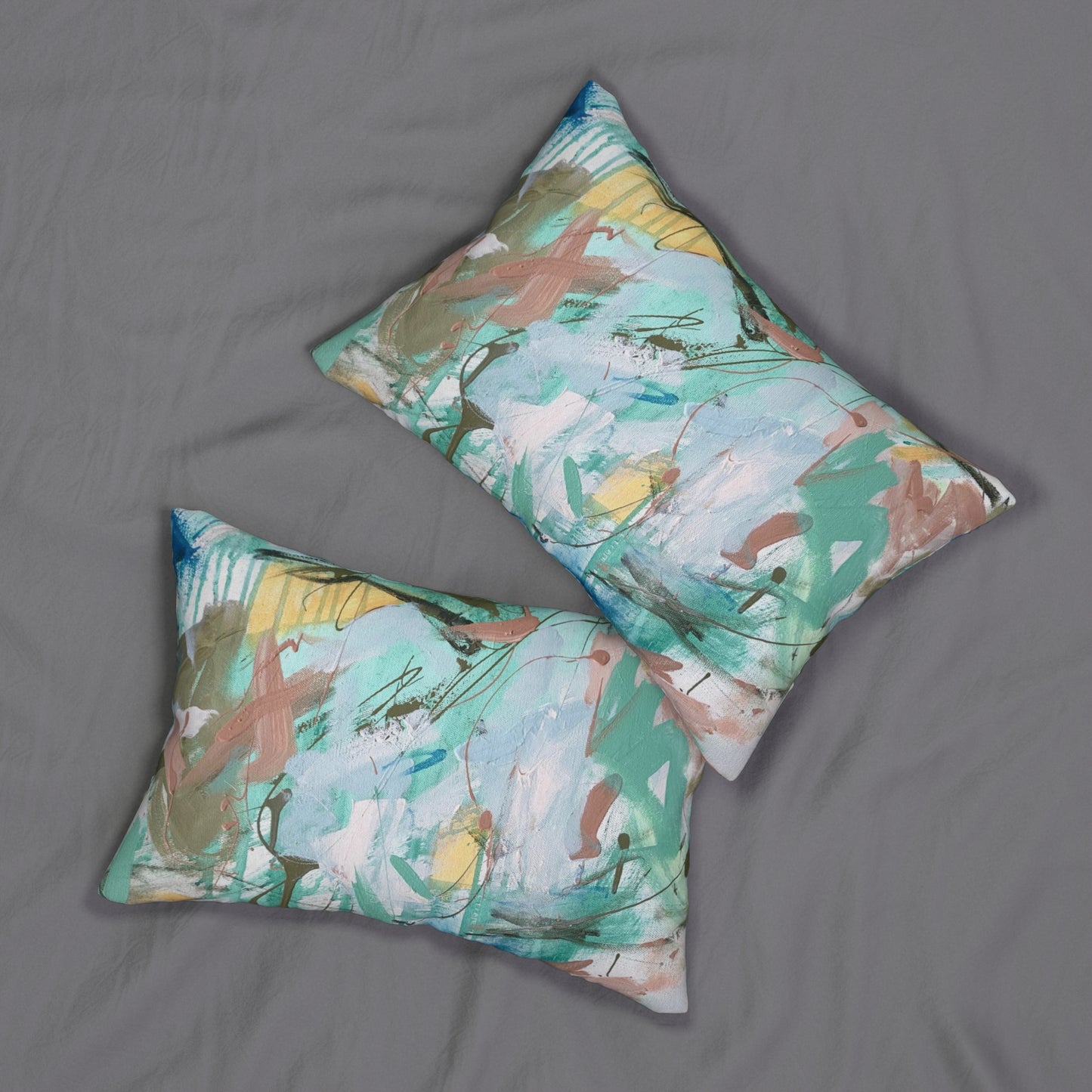 Tropical Hideaway Abstract Lumbar Pillow