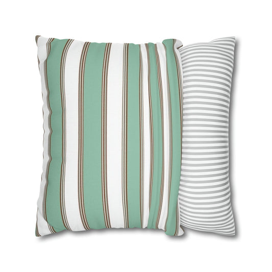 Sage and White Stripe, Pillow Case Only