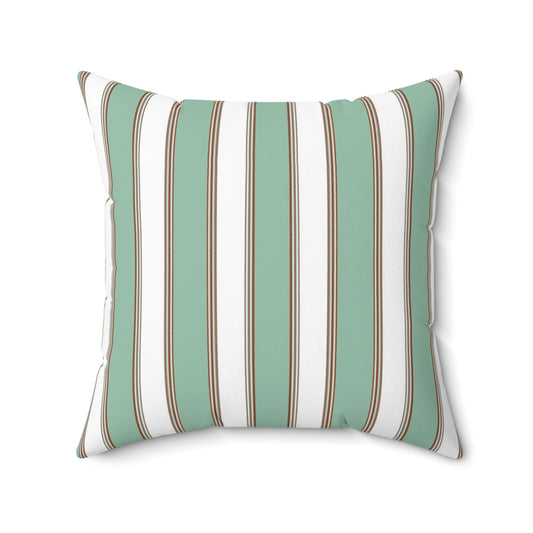 Sage and White Stripe Pillow