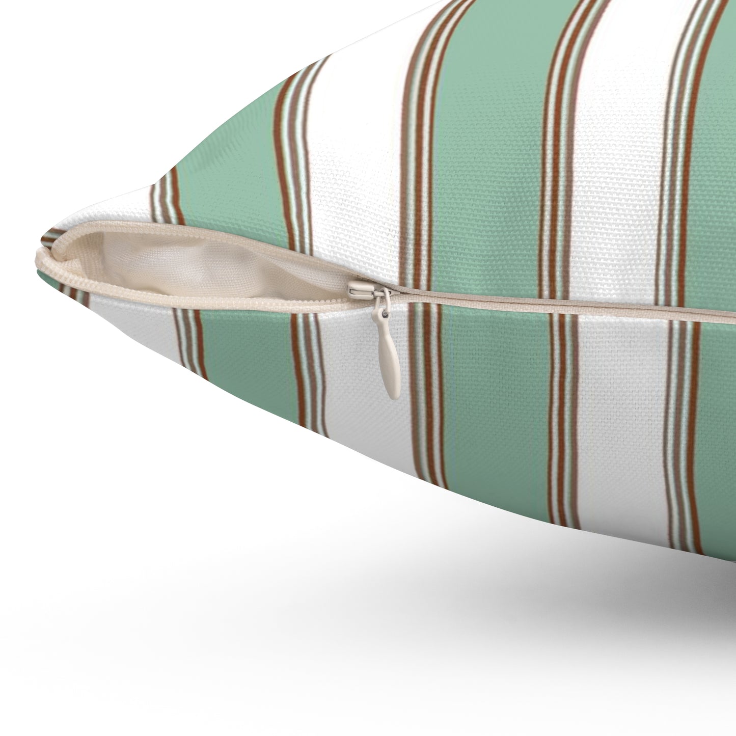 Sage and White Stripe Pillow