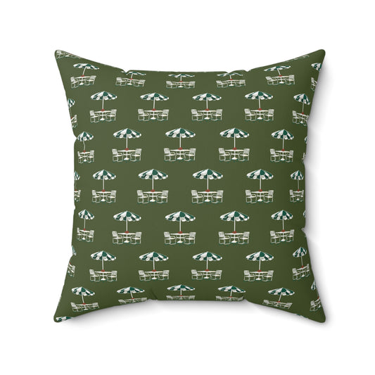 Olive Green Umbrella Pillow