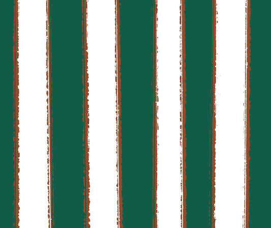 Green and White Stripe Fabric