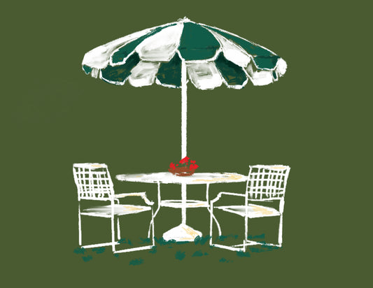Olive Umbrellas Fabric