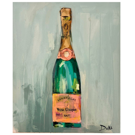 veuve clicquot champagne painting art print