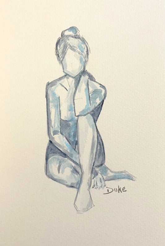 blue figure study