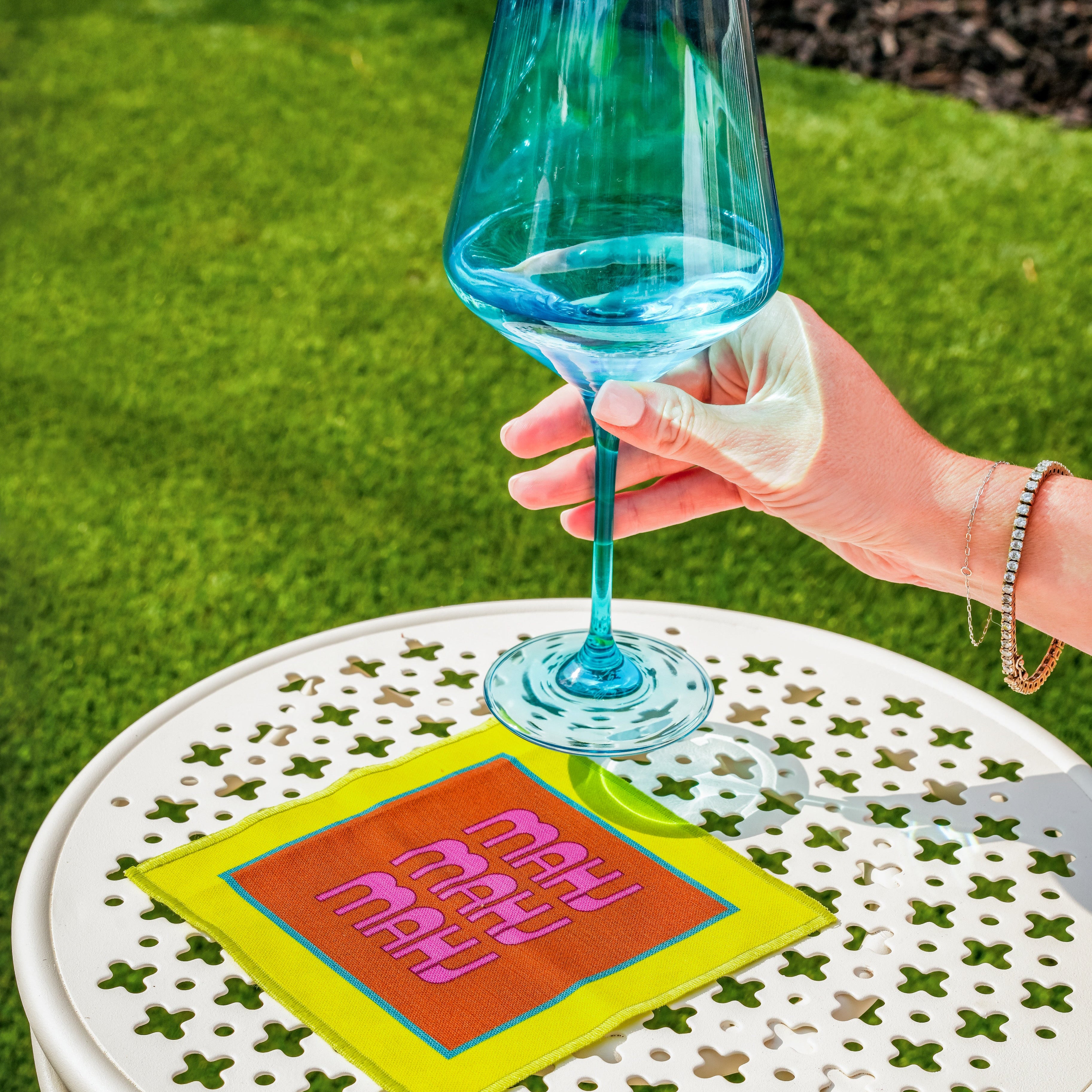 Luxury Mahjong linen napkins, eco-friendly and stylish cocktail napkins and tableware for Mahjong accessories and game night hosting